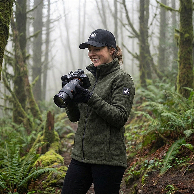 Haukland Fleecejacke für Fotografen - Oliv