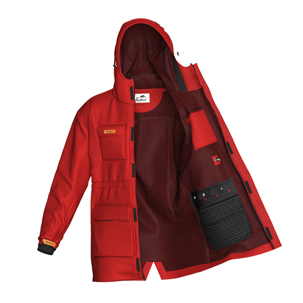 Haukland 7in1 Classic Jacke für Fotografen rot