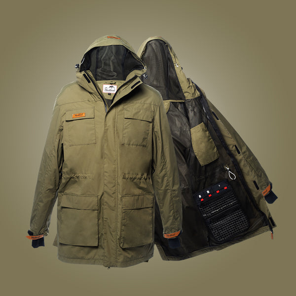 Haukland Outdoor Jacke für Fotografen - 5in1 Set - Khaki (2021/22)