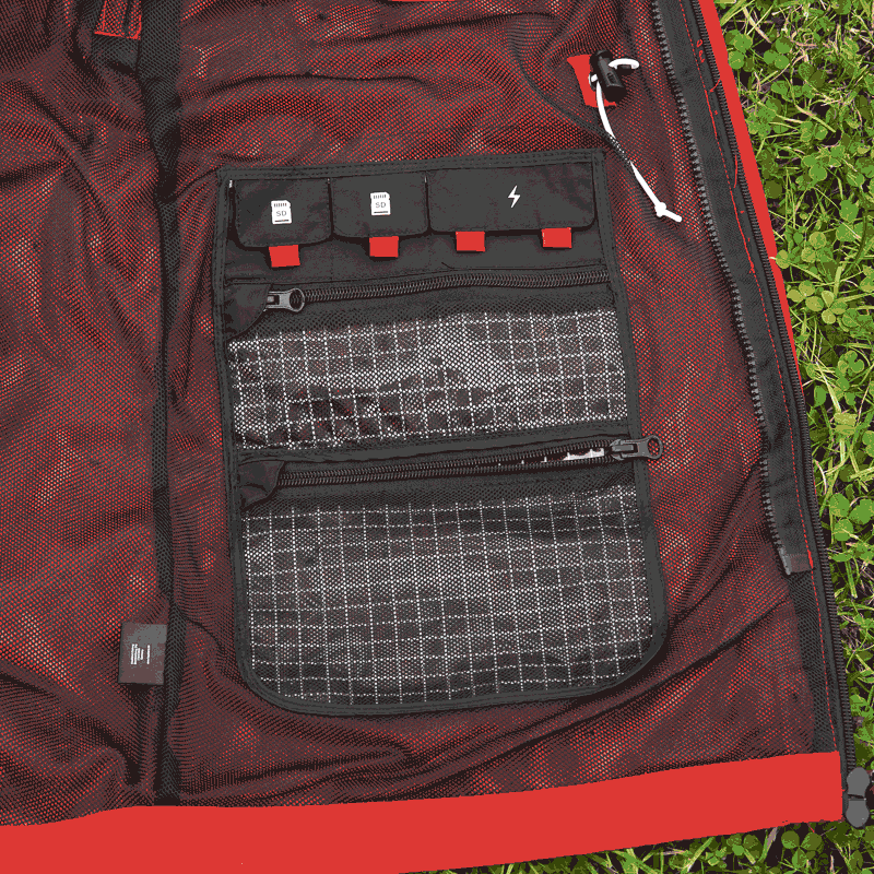 Haukland Classic - 7in1 Set - Outdoor Jacke für Fotografen – Rot