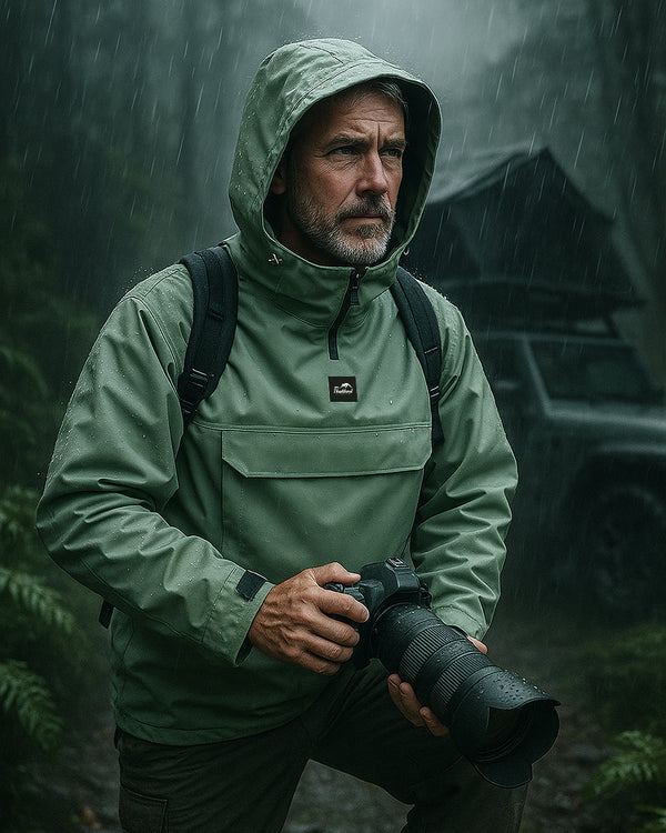 SET: Performance Rain Jacket + Fleece Hoodie for Photographers