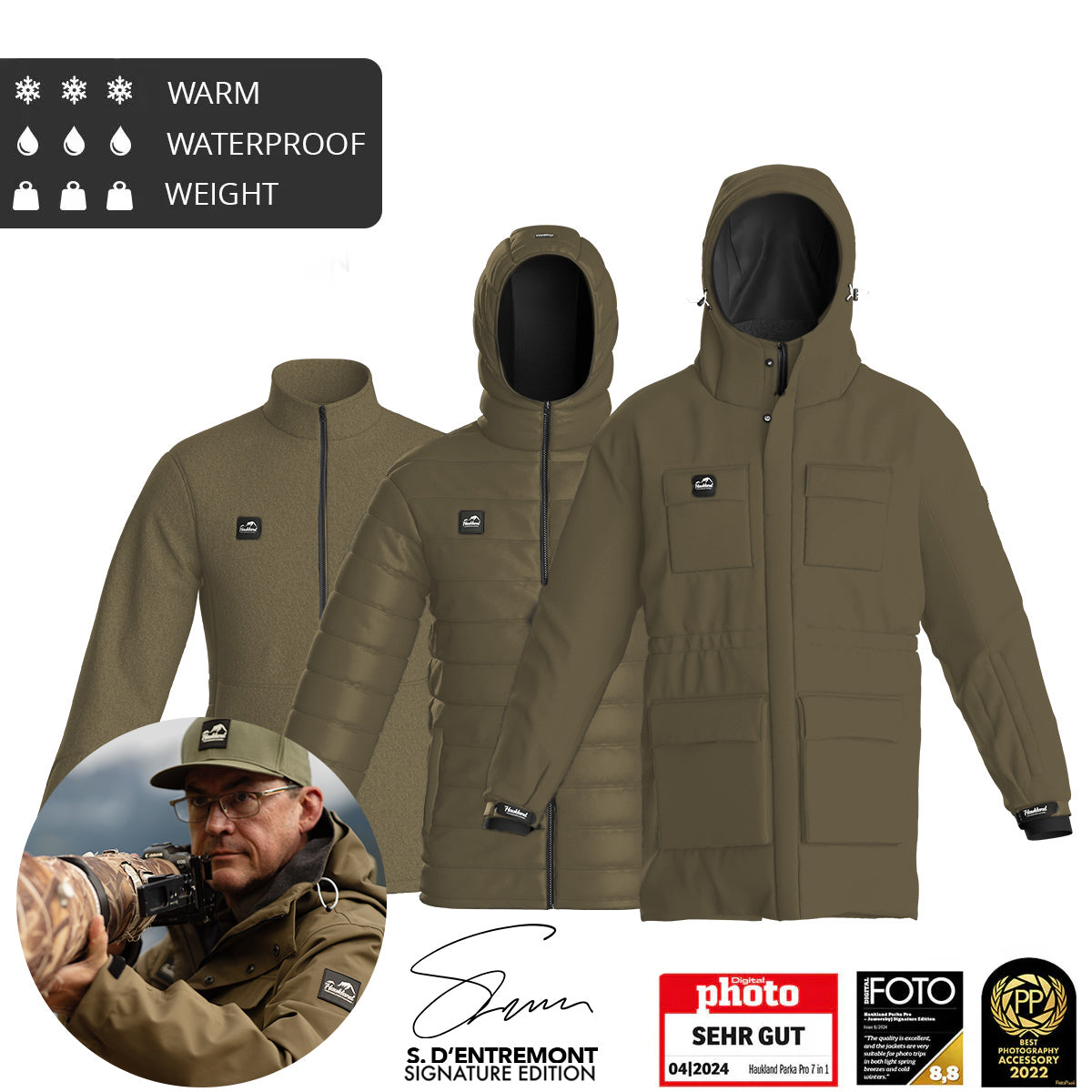 Haukland Parka Pro - 7in1 Set - Simon D'Entremont Signature Edition - Jacke für Fotografen